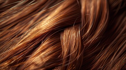 Canvas Print -  A tight shot of red hair interspersed with lighter brown streaks