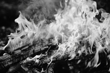 Black and White Fire Photo