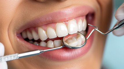 Sticker - Dentist discussing the benefits of dental bonding for minor tooth repairs