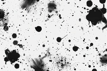 Poster - Abstract digital illustration of dark spots with empty area on see-through backdrop