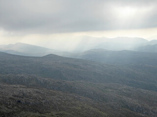 Poster - Aerial view of the Mountains above Loja in Spain	