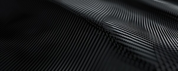 Wall Mural - Black carbon fiber background with geometric shapes and lines for car racing or sport banner Generative AI