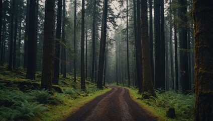 Wall Mural - Scenic Forest Country Road