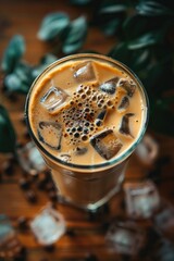 Wall Mural - Glass of Iced Coffee