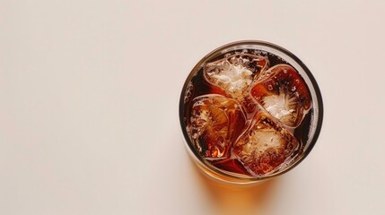 Poster - Glass of soda with ice