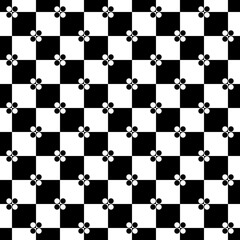 Aufkleber - A simple black and white checkerboard pattern with small dots at the intersections of the cells.