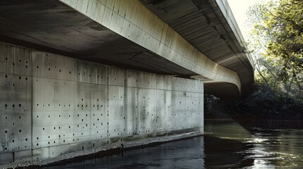 Modern concrete bridge