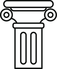 Poster - ancient column is embodying classical architecture and ancient greek style