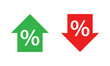 © ValGraphic - Arrow up and arrow down with percentage icon