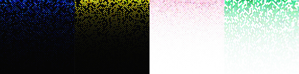 Poster - abstract diagonal square pattern collection
