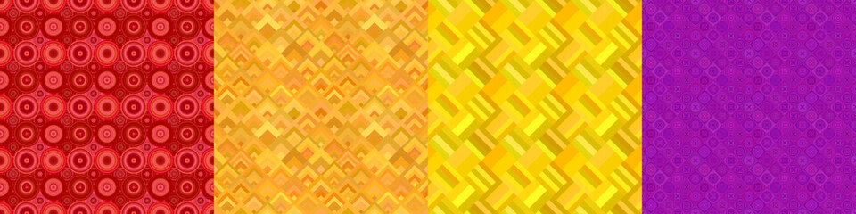 Poster - Seamless color geometric pattern set