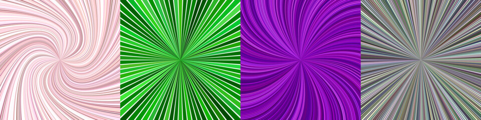 Poster - Abstract geometric ray burst background set