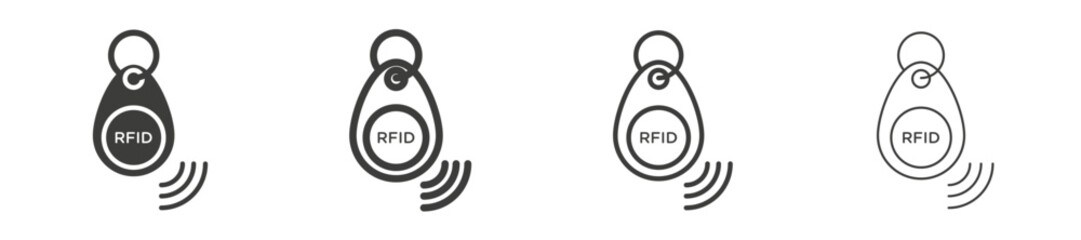 Poster - RFID key tag vector icon