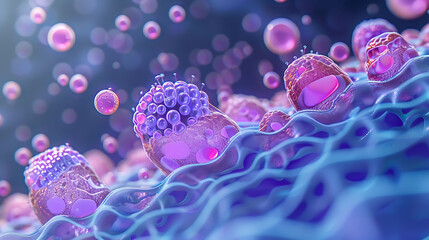 Phospholipid bilayer a cell membrane in a bio research study lab