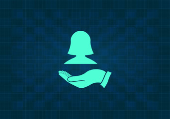 vector illustration on blue beautiful background