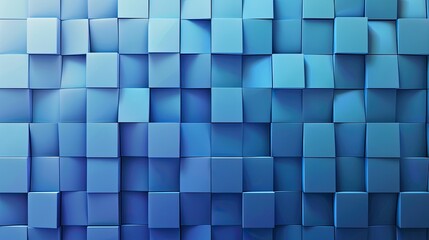 Poster - Light to dark blue gradient with square patterns, ideal for branding and postcards