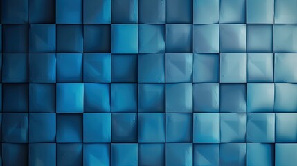 Poster - Light to dark blue gradient with square patterns, ideal for branding and postcards