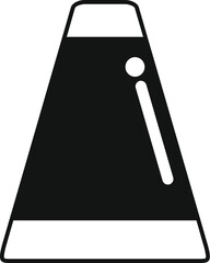 Poster - Simple illustration of a traffic cone, representing safety and caution