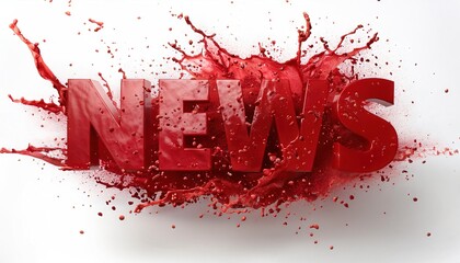 Breaking News: Bold Red Splash Design