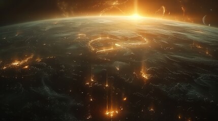 Wall Mural - the concept of cosmic planets