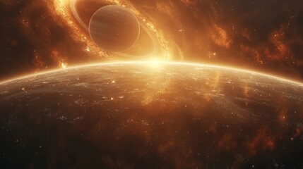 Wall Mural - the concept of cosmic planets