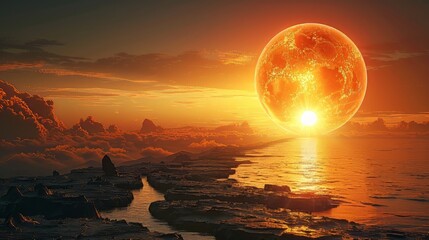 Wall Mural - the concept of cosmic planets