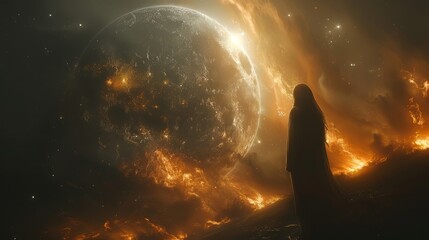 Wall Mural - the concept of cosmic planets