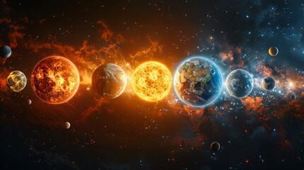 Wall Mural - the concept of cosmic planets
