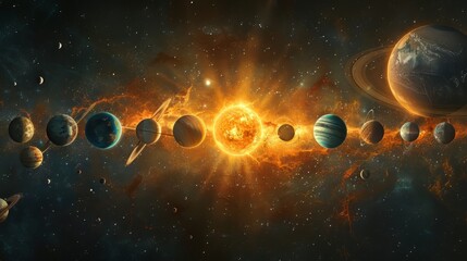 Wall Mural - the concept of cosmic planets