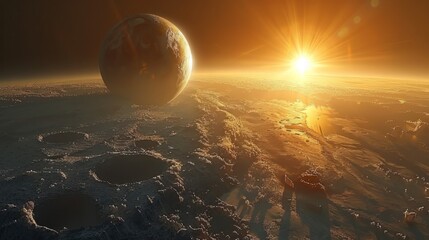 Wall Mural - the concept of cosmic planets