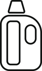 Poster - laundry detergent bottle icon representing the concept of washing