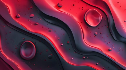 Wall Mural - Abstract Red waves geometric background. Modern background design. gradient color. Fluid shapes composition. Fit for presentation design. website, banners, wallpapers, brochure, posters