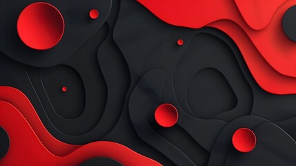 Fototapete - Abstract Red waves geometric background. Modern background design. gradient color. Fluid shapes composition. Fit for presentation design. website, banners, wallpapers, brochure, posters