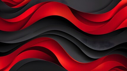 Fototapete - Abstract Red waves geometric background. Modern background design. gradient color. Fluid shapes composition. Fit for presentation design. website, banners, wallpapers, brochure, posters
