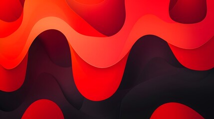 Fototapete - Abstract Red waves geometric background. Modern background design. gradient color. Fluid shapes composition. Fit for presentation design. website, banners, wallpapers, brochure, posters