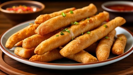 Poster -  Deliciously crispy tempura shrimp ready to be savored