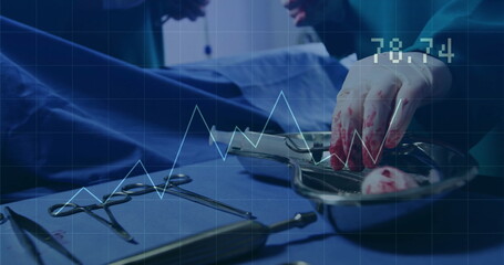 Poster - Image of data processing over surgeons in operating theatre