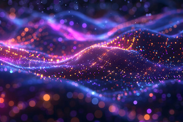 Wall Mural - Abstract 3D Background with Colorful Bokeh Lights