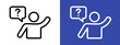 © Kajal - Person asking question logo sign set vector outline