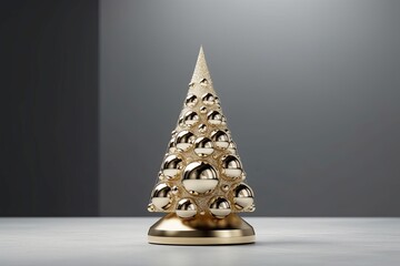 Wall Mural - A modern glowing and stylized Christmas tree with a minimalist design