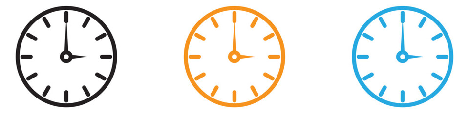 Poster - Clock vector logo set collection for web app ui