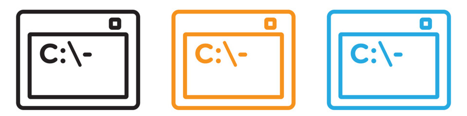 Fototapete - Cmd or command vector logo set collection for web app ui