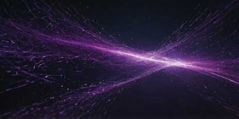 Wall Mural - purple light trail futuristic particles backdrop neura background