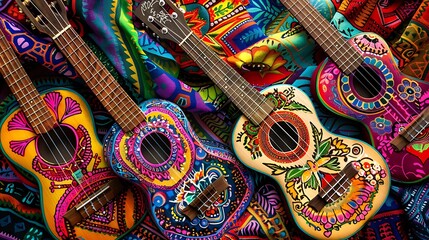 Hispanic Heritage Expressed Through Traditional Attire and Musical Instruments