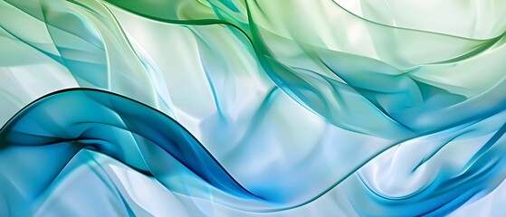 Poster - Wavy curved glass shapes luxury background