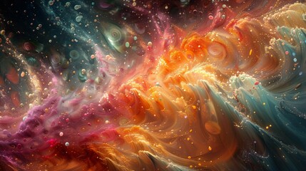 Wall Mural - an abstract illustration representing transformation.