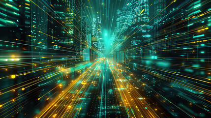Abstract communication and future technology data flow