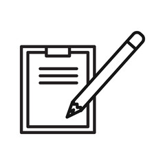 Sticker - Document petition icon Black line art vector logo