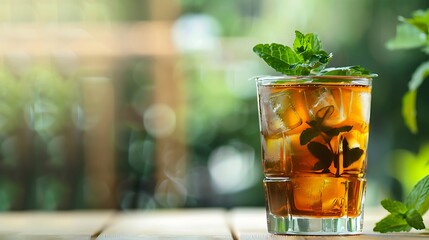 Aufkleber - Refreshing Iced Tea with Mint