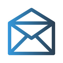 Poster - Envelope outline icon. with gradient colors suitable for interfaces, websites, UI and mobile apps.